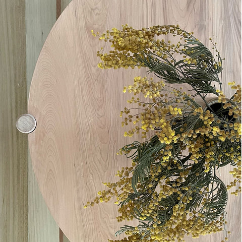 Mesa De Centro Redonda De Madera